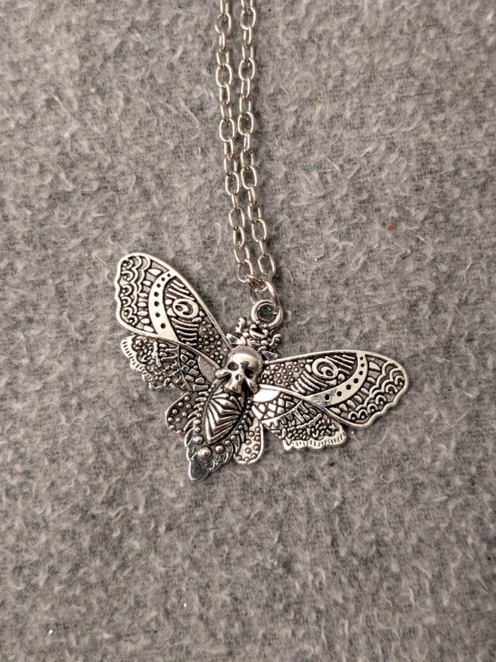 New! Death's Head Moth Pendant Necklace